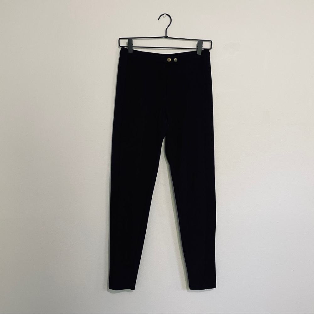 H&M High-Rise Rib Knit Equestrian Tights Riding-Style Legging Pants (Black, S)